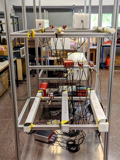 HENSA detector setup at UPC's laboratory